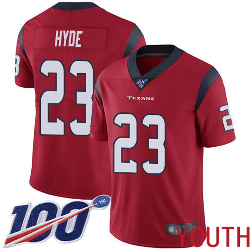 Houston Texans Limited Red Youth Carlos Hyde Alternate Jersey NFL Football 23 100th Season Vapor Untouchable
